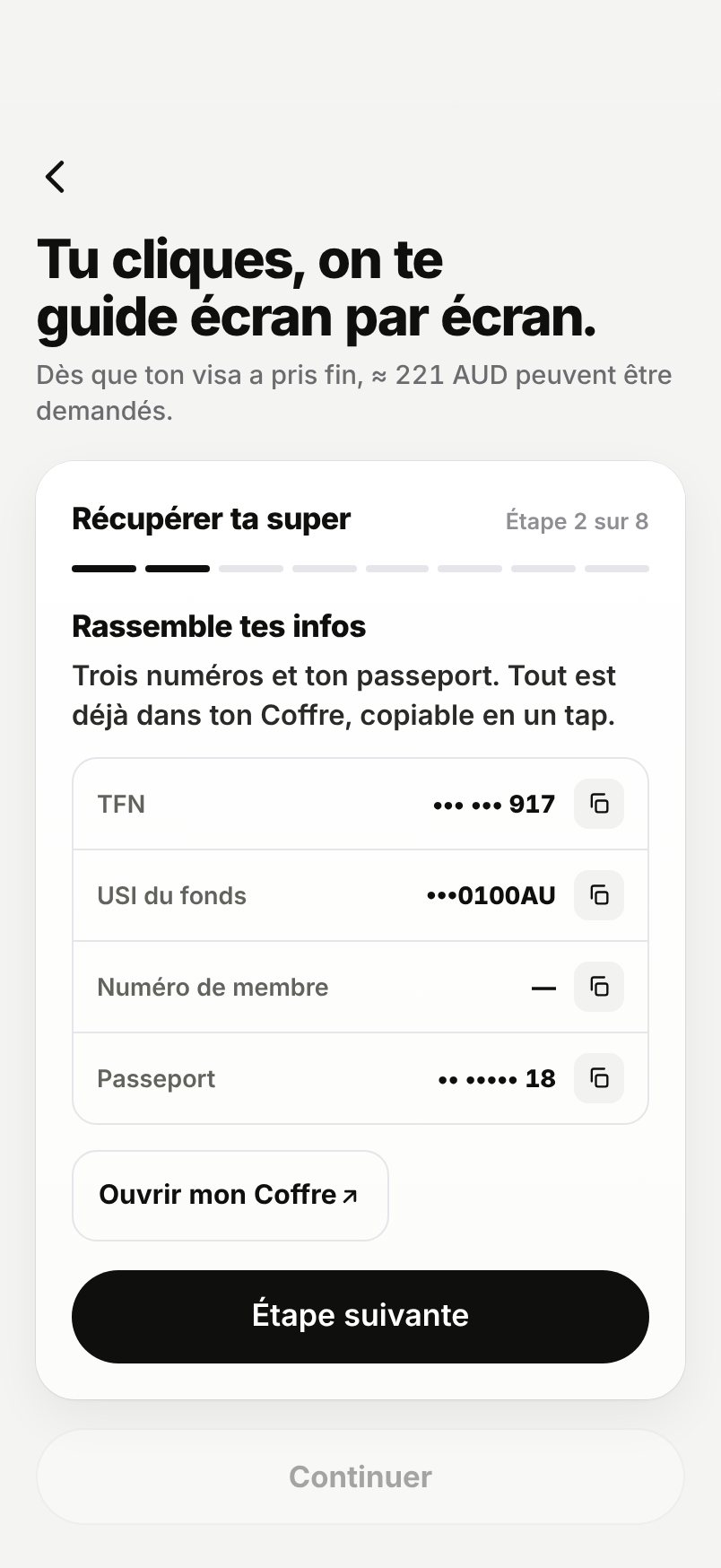 WHV Wallet : guide DASP, étape 2 : TFN, USI et passeport