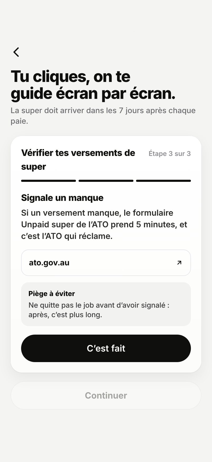 WHV Wallet : guide super, étape 3 : signaler un manque