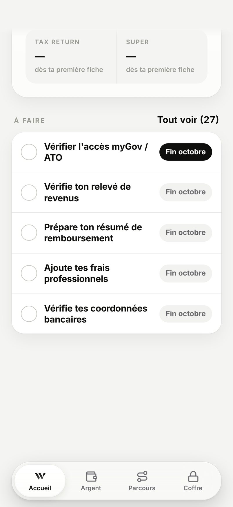 WHV Wallet : to-do list PVT, la démarche suivante