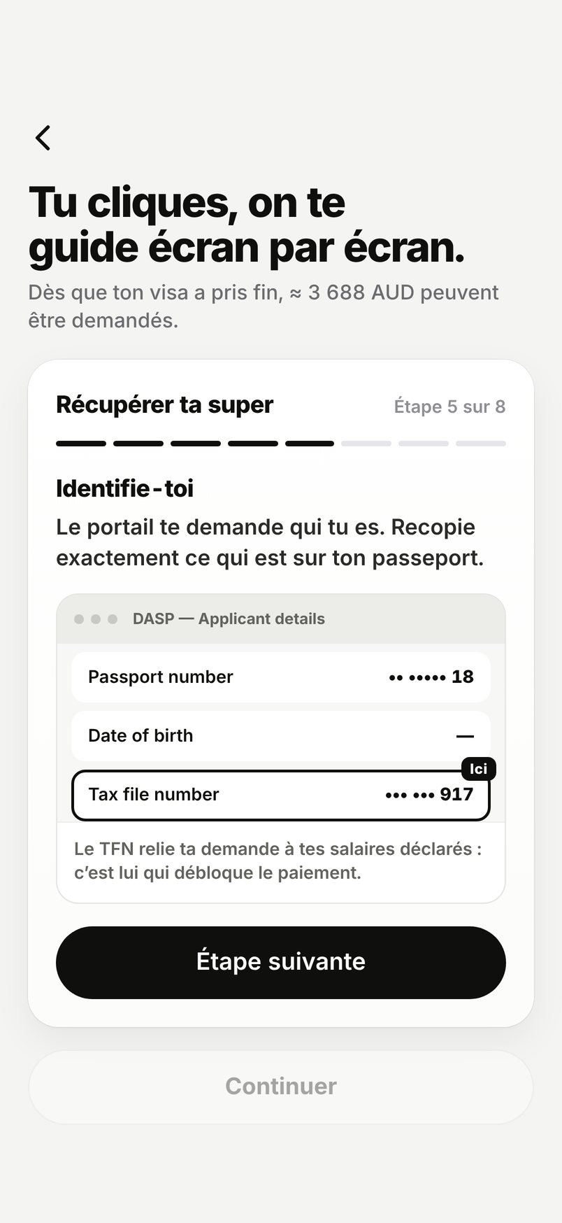 Guide DASP de WHV Wallet, étape 5 : s'identifier sur le portail DASP